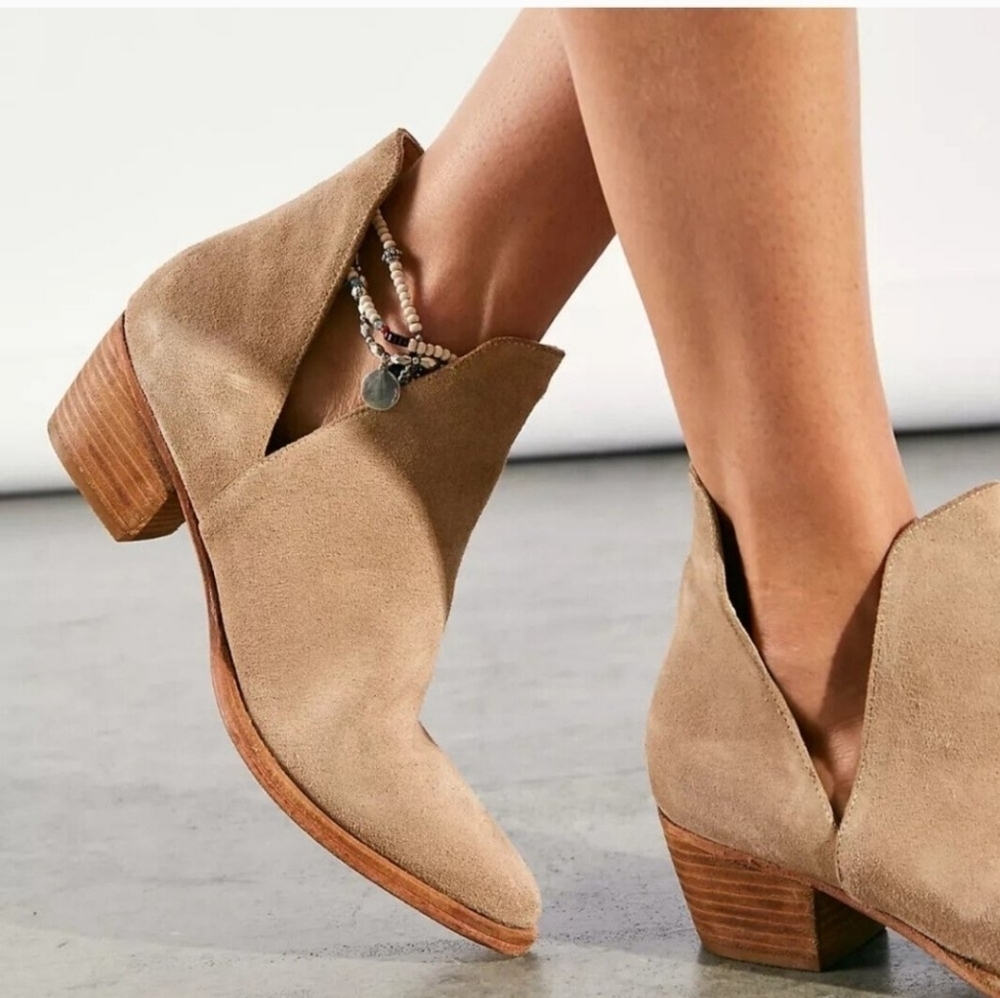 Free People Charm Double V Suede Ankle Boot